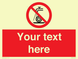 Custom prohibition Do not use for wet grinding